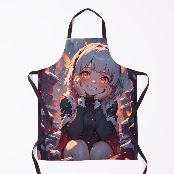 Item preview, Anime girl smiling and orange butterflies designed and sold by ArtsJulian.
