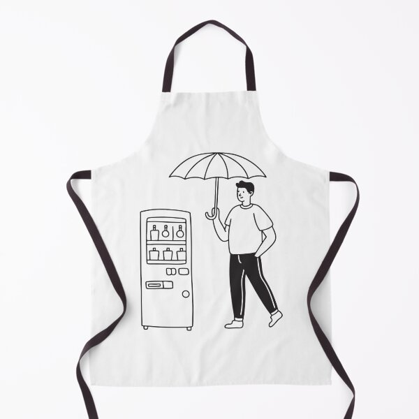 Item preview, Person with Umbrella Near Vending Machine designed and sold by rasagamastore.