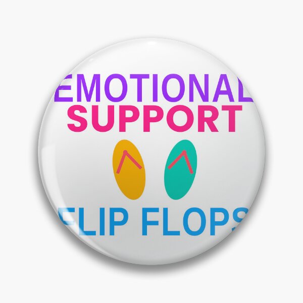 Item preview, Emotional Support Flip Flops Funny Summer Beach Tee designed and sold by 7Four1 Designs.