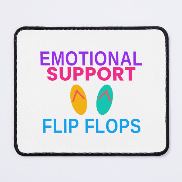 Item preview, Emotional Support Flip Flops Funny Summer Beach Tee designed and sold by 7Four1 Designs.