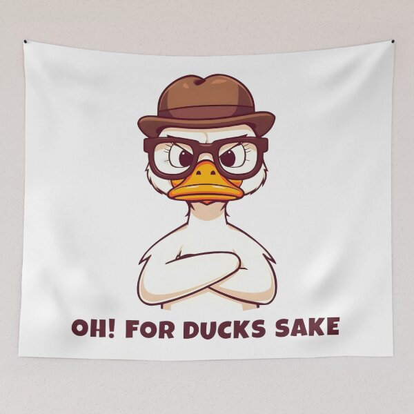 Item preview, Oh For Ducks Sake Funny Duck Pun Shirt, Angry Nerd Duck Cartoon, Sarcastic Animal Humor Graphic, Cute Waterfowl Meme Design designed and sold by PrintelloTH.
