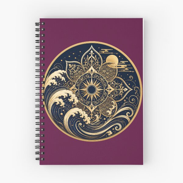 Item preview, Golden Tide Crest – Japanese Wave Sun Emblem designed and sold by sunbowjp stadio.