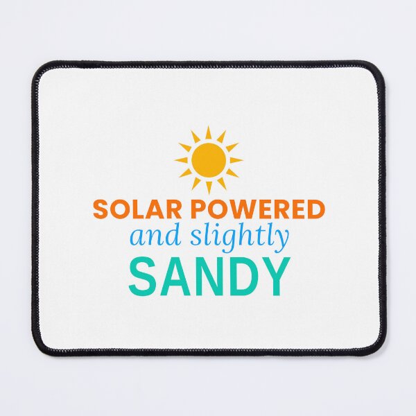 Item preview, Solar Powered And Slightly Sandy Funny Summer Beach Tee designed and sold by 7Four1 Designs.