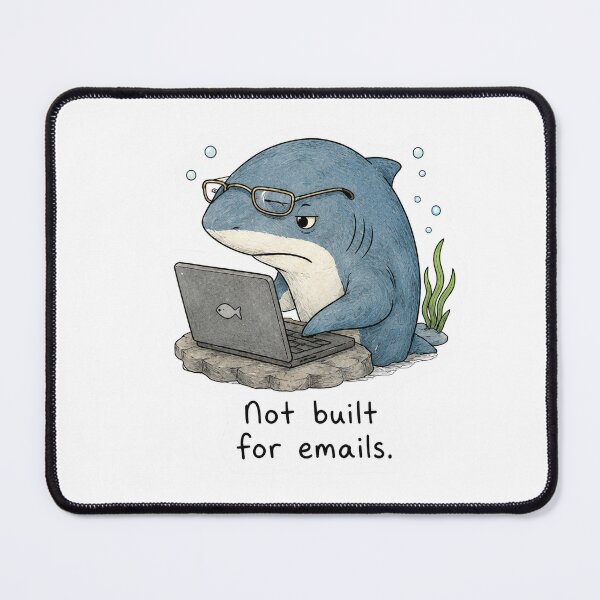 Item preview, Funny Shark Email designed and sold by KJ Juliet.