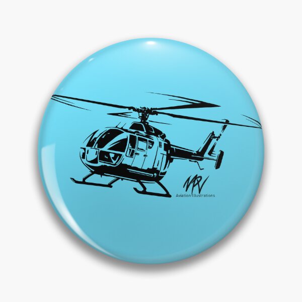 Item preview, Bo-105 B&W designed and sold by MPV Aviation Illustrations.
