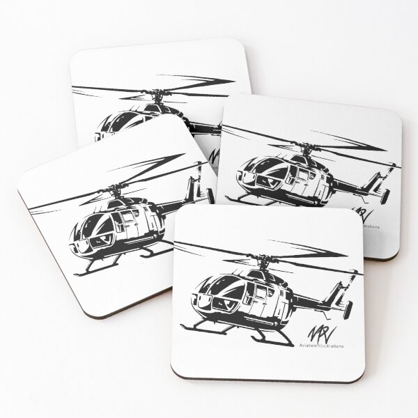 Item preview, Bo-105 B&W designed and sold by MPV Aviation Illustrations.