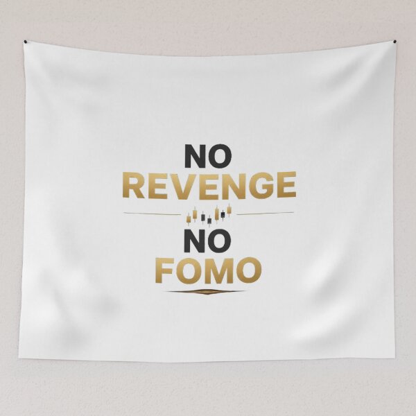Item preview, No Revenge No FOMO Trading Psychology Typography Shirt designed and sold by PipForgeStudio .
