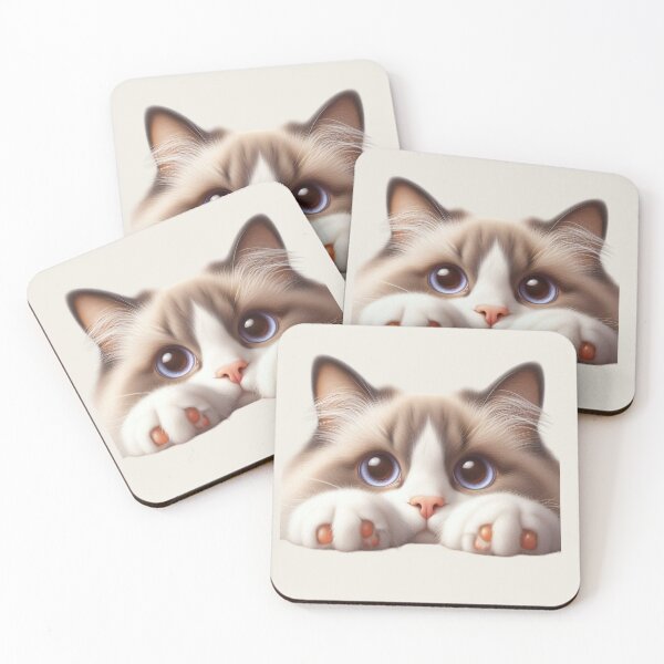 Item preview, Cute Peekaboo Ragdoll Cat With Blue Eyes designed and sold by CatandTea.