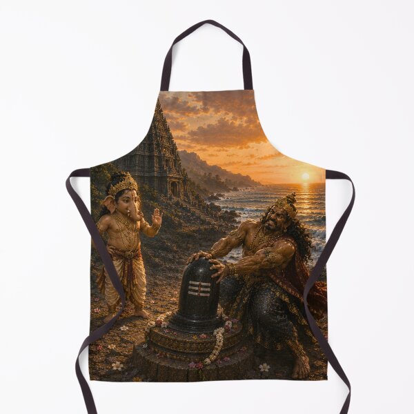 Item preview, Lord Ganesha and Ravana – The Sacred Atma Linga Series. Strength Cannot Move the Divine – Ravana's Futile Effort to Lift the Atma Linga designed and sold by Homyar.