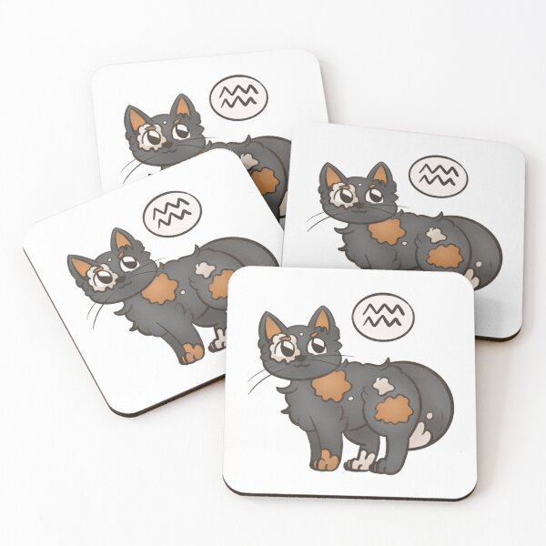 Item preview, Aquarius Zodiac Cat Cute Horoscope Art designed and sold by syariesincart.