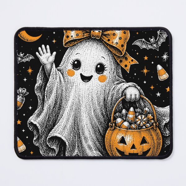 Item preview, Retro Vintage Halloween Ghost designed and sold by OMITTEROMINOUS.