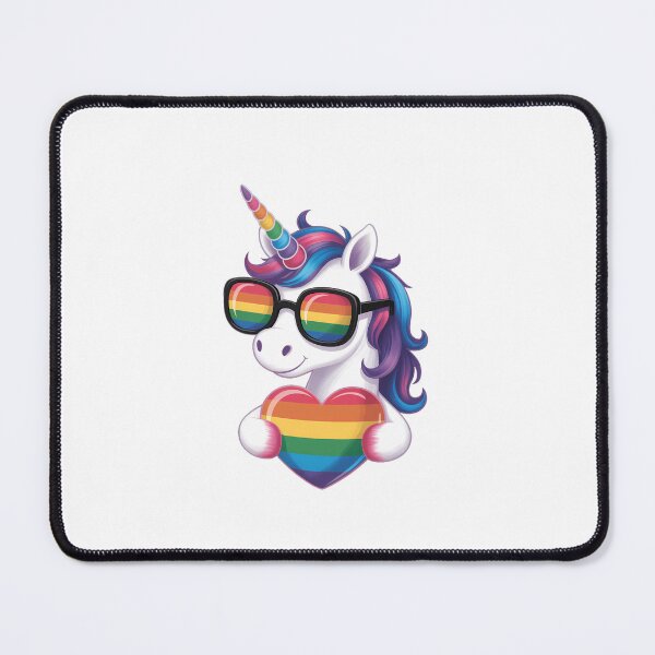 Item preview, Gay Pride Unicorn Heart Rainbow Flag LGBT designed and sold by SapfireStuArt.