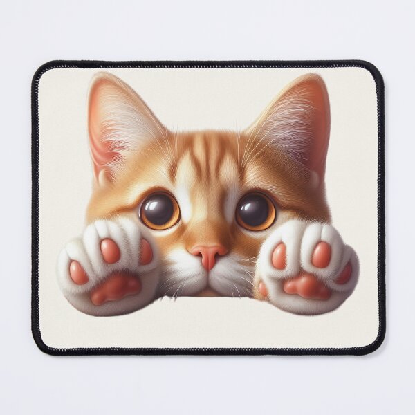 Item preview, Adorable Peekaboo Ginger Cat With Pink Paws designed and sold by CatandTea.