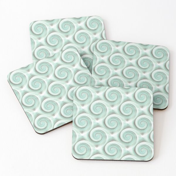 Item preview, Pastel Retro Spiral Swirl Pattern in Green designed and sold by Artistestella.