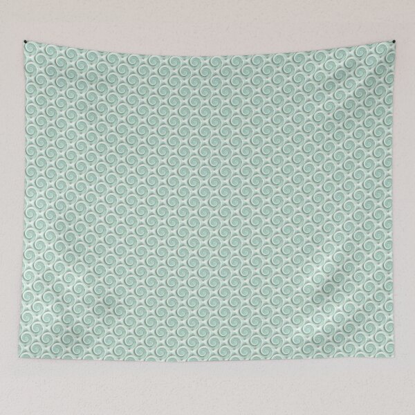 Item preview, Pastel Retro Spiral Swirl Pattern in Green designed and sold by Artistestella.