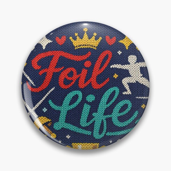 Item preview, Foil Life fencing saying in a knitted look designed and sold by Mauswohn.
