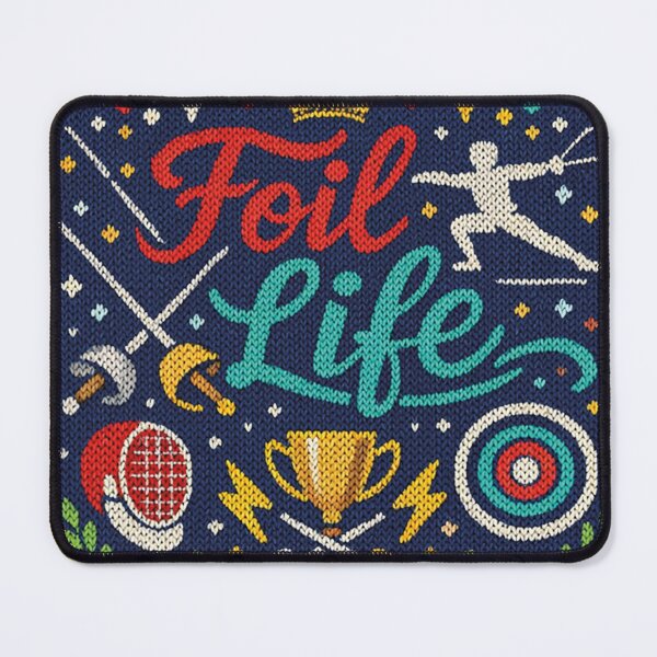 Item preview, Foil Life fencing saying in a knitted look designed and sold by Mauswohn.