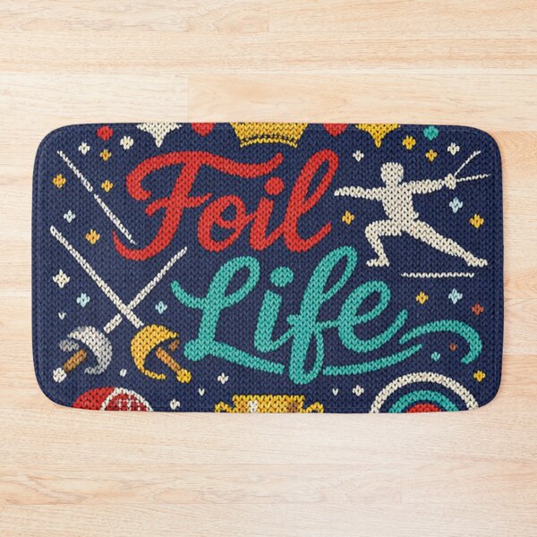 Item preview, Foil Life fencing saying in a knitted look designed and sold by Mauswohn.
