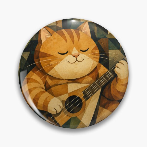 Item preview, Cute Chonky Orange Tabby Cat Playing Mandolin Gingerboi Art Dreamscape designed and sold by Mindworx21.