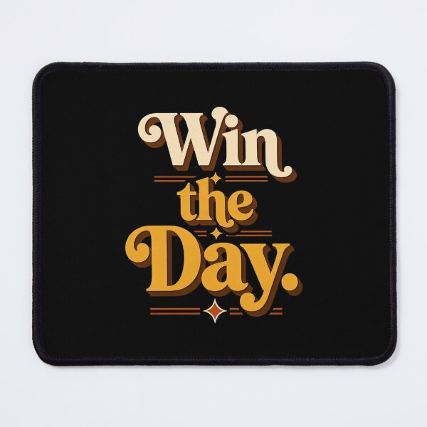 Item preview, Win the Day. | Retro Motivational Typography Design designed and sold by Irene Catchmind.