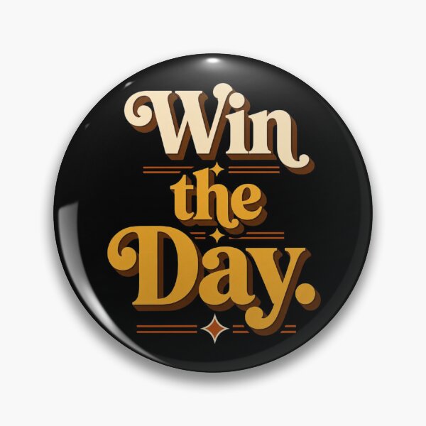 Item preview, Win the Day. | Retro Motivational Typography Design designed and sold by Irene Catchmind.