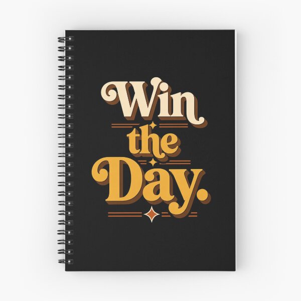 Item preview, Win the Day. | Retro Motivational Typography Design designed and sold by Irene Catchmind.