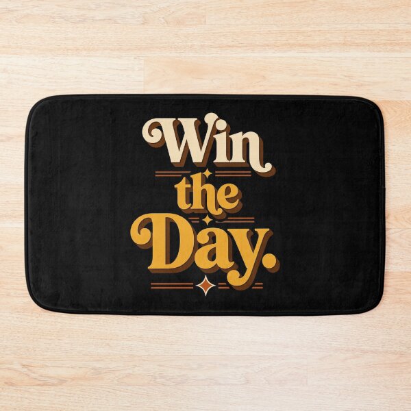 Item preview, Win the Day. | Retro Motivational Typography Design designed and sold by Irene Catchmind.