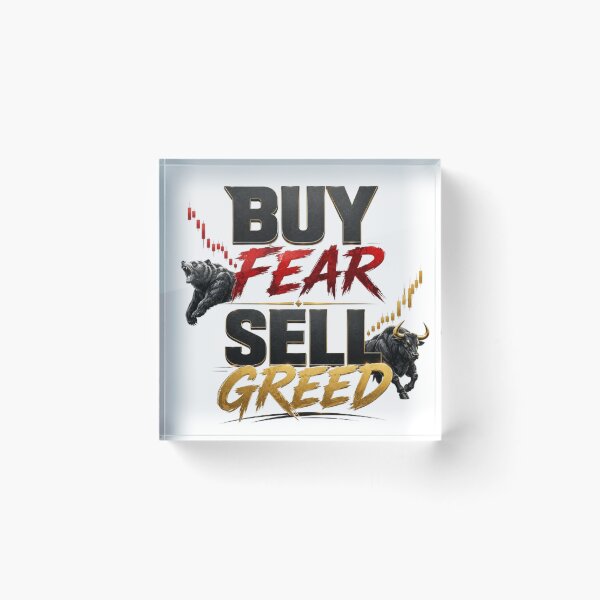 Item preview, Buy Fear Sell Greed Trading Investor Typography Shirt designed and sold by PipForgeStudio .