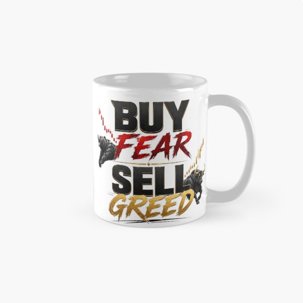 Item preview, Buy Fear Sell Greed Trading Investor Typography Shirt designed and sold by PipForgeStudio .