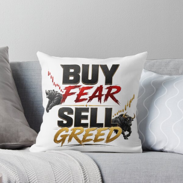 Item preview, Buy Fear Sell Greed Trading Investor Typography Shirt designed and sold by PipForgeStudio .