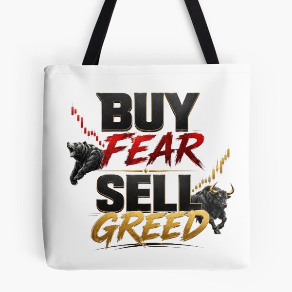 Item preview, Buy Fear Sell Greed Trading Investor Typography Shirt designed and sold by PipForgeStudio .
