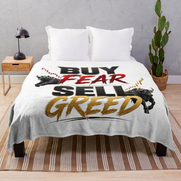 Item preview, Buy Fear Sell Greed Trading Investor Typography Shirt designed and sold by PipForgeStudio .