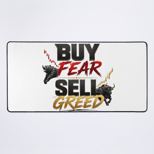 Item preview, Buy Fear Sell Greed Trading Investor Typography Shirt designed and sold by PipForgeStudio .