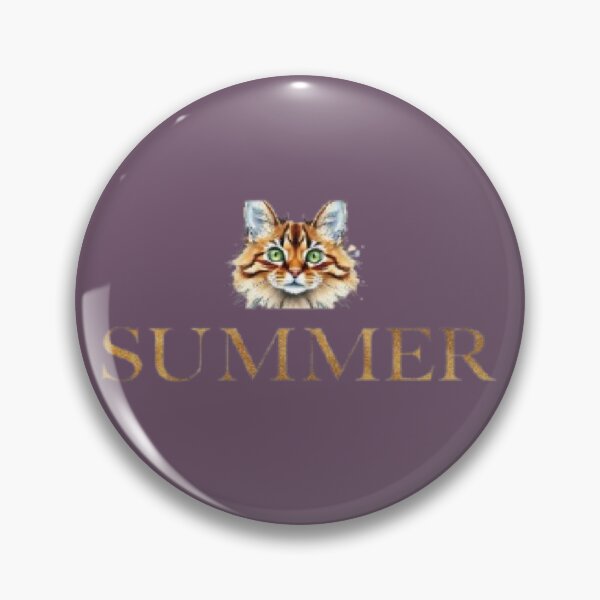 Item preview, Golden Summer Cat Norwegian Forest Fluffy Kitten Art designed and sold by hoodiehood.