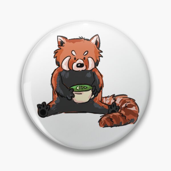 Item preview, Cozy Red Panda Holding Matcha designed and sold by Savvique.