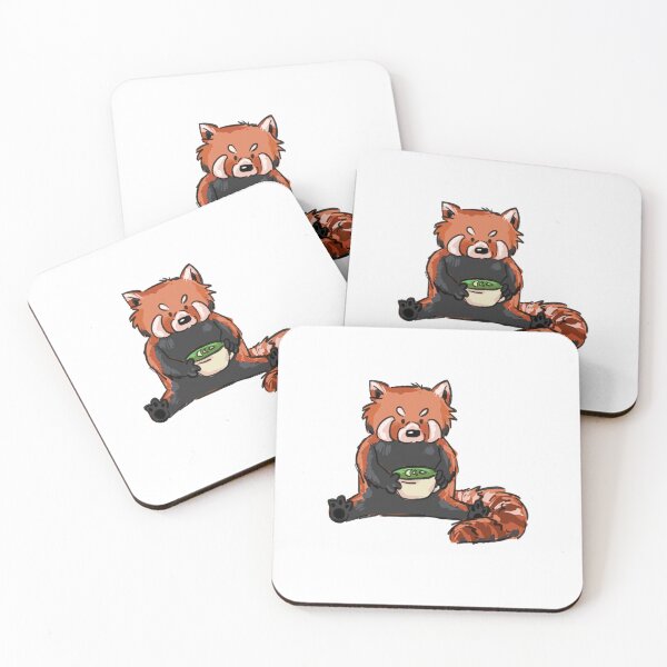 Item preview, Cozy Red Panda Holding Matcha designed and sold by Savvique.
