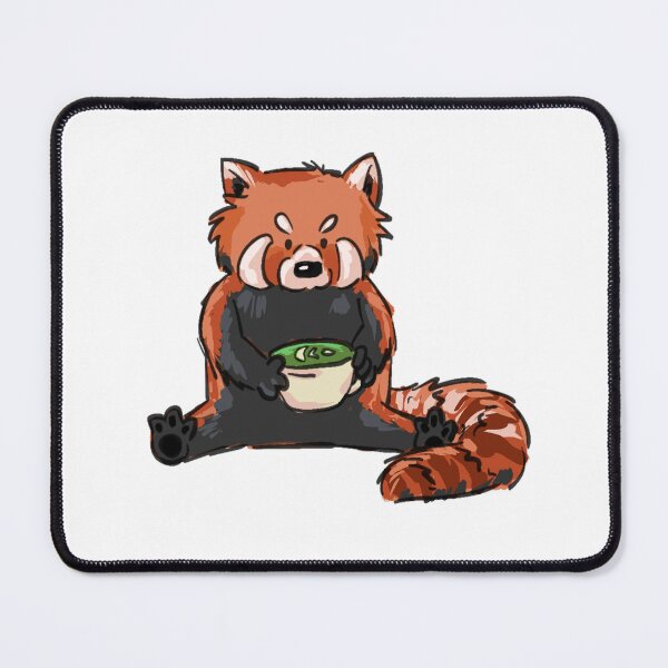 Item preview, Cozy Red Panda Holding Matcha designed and sold by Savvique.