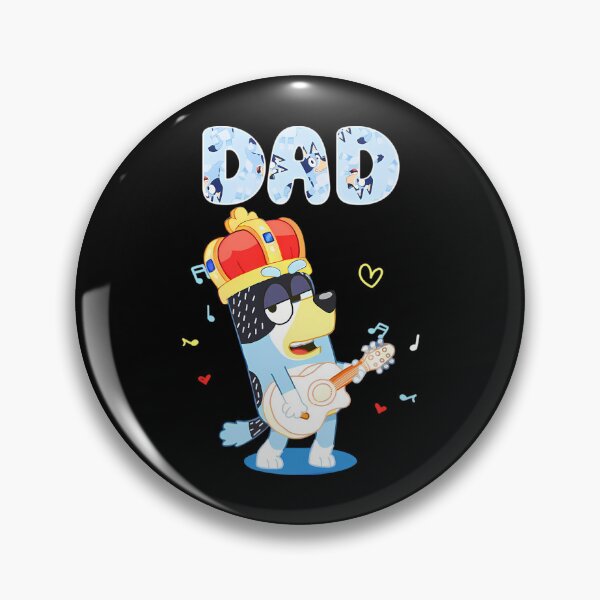 Item preview, Cool Blue Heeler Father Playing Guitar designed and sold by TokenSloth.