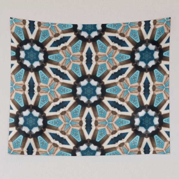 Item preview, Vintage Blue Daisy Pattern designed and sold by Shy Fractal Designs.