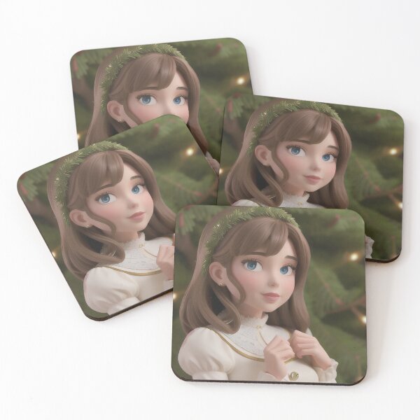 Item preview, Christmas Girl Portrait by Christmas Tree designed and sold by MoonGlyphSilence.