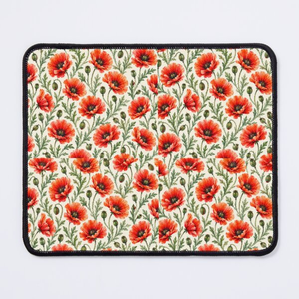 Item preview, Watercolor Poppy Pattern designed and sold by ZippyVibes81.