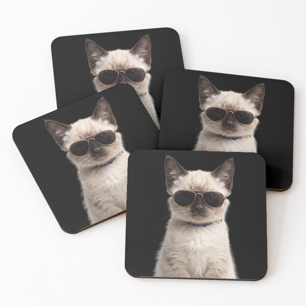 Item preview, Cute Baby Siamese cat Wearing Sunglasses Funny designed and sold by RareLavender.