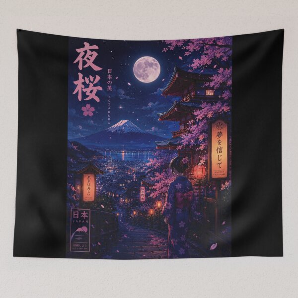 Item preview, The Chureito Pagoda, a Japanese night scene designed and sold by YChangShop.