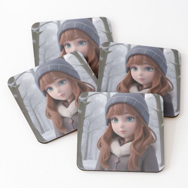 Item preview, Winter Forest Doll Girl Portrait designed and sold by MoonGlyphSilence.