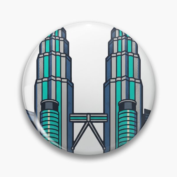 Item preview, Petronas Towers Kuala Lumpur Malaysia Vintage Travel Poster Retro 70s designed and sold by negruj.
