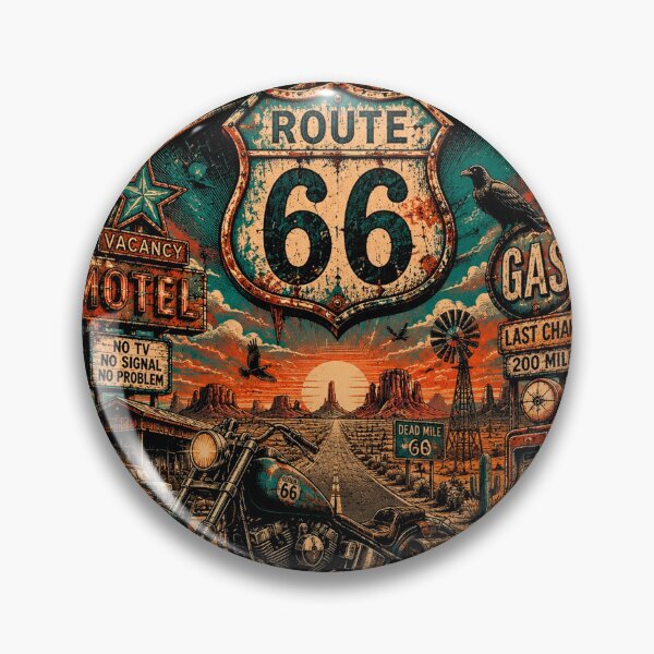 Item preview, DEAD MILE 66 | Vintage Biker T-Shirt | Highway Of The Lost | RetroCrypt Studio designed and sold by RetroCrypt Studio.