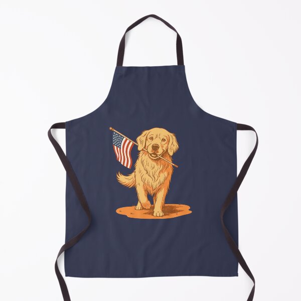 Item preview, Golden Retriever with American Flag | Patriotic Dog | Vintage USA designed and sold by donwillisjrart.
