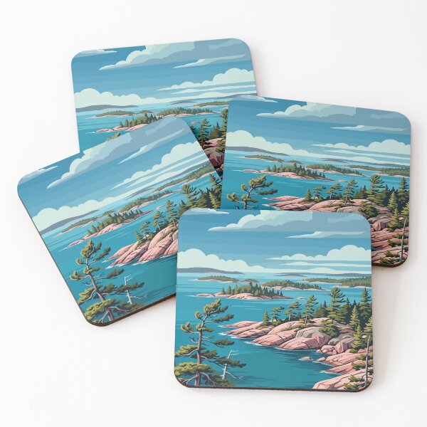 Item preview, Georgian Bay Islands National Park Canada Travel Vintage designed and sold by RareDeerArt.