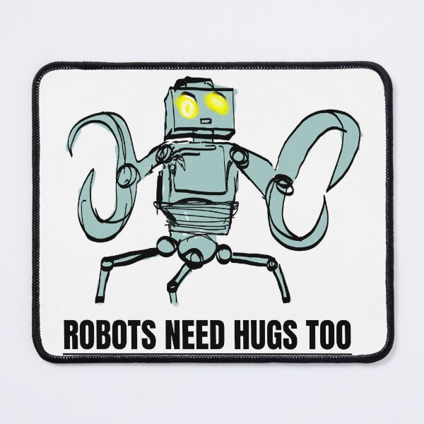 Item preview, Robots Need Hugs Too (Grey robot) designed and sold by doomsack.