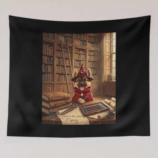 Item preview, Cute German Shepherd Wizard Puppy - Back to School designed and sold by SilentFlower.